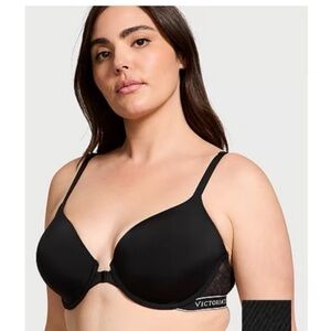 Victoria's Secret Front Close T-Shirt Bra Lace Logo Body 36D